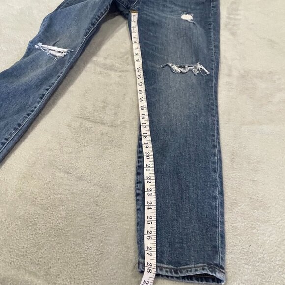 GAP Distressed Mid-Rise Skinny Jeans Size 32 Tall - Picture 15 of 16
